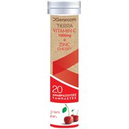 Genecom Terra Vitamin C 1000 mg & Zinc 20 Effer.tabs - Cherry - Хранителна добавка за нормалната функция на имунната система Genecom Terra Vitamin C 1000 mg & Zinc 20 Effer.tabs - Cherry - Хранителна добавка за нормалната функция на имунната система