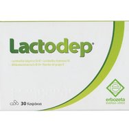 Erbozeta Lactodep 30caps - Хранителна добавка с пробиотици и комплекс витамини B за справяне със симптомите на синдрома на раздразненото черво