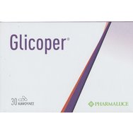 Pharmaluce Glicoper 30caps - Хранителна добавка с екстракт от бяла черница за контрол на теглото и поддържане на нормални нива на глюкоза в кръвта