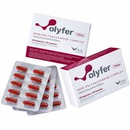 Virtus Pharma Olyfer Хранителна Добавка с Желязо под Формата на Полизахарид, което не Причинява Стомашно-Чревен Дискомфорт за Справяне с Анемията & Умората 30caps Virtus Pharma Olyfer Хранителна Добавка с Желязо под Формата на Полизахарид, което не Причинява Стомашно-Чревен Дискомфорт за Справяне с Анемията & Умората 30caps