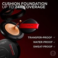 L\'Oreal Paris Infaillible 24H Fresh Wear Cushion Foundation Лек Make Up за безупречно покритие, което остава стабилно до & 24 часа 11g - 140 Neutral Neutre