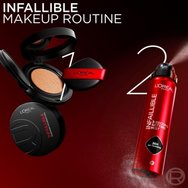 L\'Oreal Paris Infaillible 24H Fresh Wear Cushion Foundation Лек Make Up за безупречно покритие, което остава стабилно до & 24 часа 11g - 140 Neutral Neutre