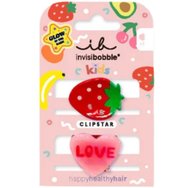 Invisibobble Clipstar  Kids Glow Frutti Strawberry 2 бр - Светещи в тъмното шноли за коса за деца Invisibobble Clipstar  Kids Glow Frutti Strawberry 2 бр - Светещи в тъмното шноли за коса за деца