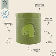 Trixie Insulated Lunch Pot 500ml Изолиран съд за храна от неръждаема стомана в различни сладки дизайни с животни 1 брой - Mr. Dino Trixie Insulated Lunch Pot 500ml Изолиран съд за храна от неръждаема стомана в различни сладки дизайни с животни 1 брой - Mr. Dino