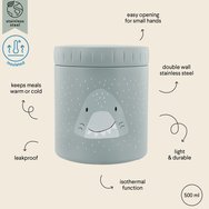 Trixie Insulated Lunch Pot 500ml Изолиран съд за храна от неръждаема стомана в различни сладки дизайни с животни 1 брой - Mrs.Shark