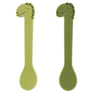 Trixie Silicone Spoon 4m+ 2 бр - Mr. Dino Trixie Silicone Spoon 4m+ 2 бр - Mr. Dino