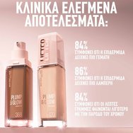 Maybelline Lifter Plump & Glow Spf15 Foundation Хидратиращ Фон дьо тен със Средна Защита, 2% Ниацинамид & Хиалуронова Киселина за Плътна & Сияйна Кожа през Целия Ден 30ml - 129