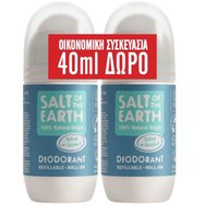 Salt of the Earth Promo Ocean & Coconut Roll-On Deodorant 150ml (2x75ml) - Натурален рол-он дезодорант с аромат на океан и кокос Salt of the Earth Promo Ocean & Coconut Roll-On Deodorant 150ml (2x75ml) - Натурален рол-он дезодорант с аромат на океан и кокос