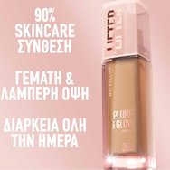 Maybelline Lifter Plump & Glow Spf15 Foundation Хидратиращ фон дьо тен със средна защита, 2% Ниацинамид & Хиалуронова киселина за плътна & сияйна визия през целия ден 30ml - 110