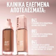 Maybelline Lifter Plump & Glow Spf15 Foundation Хидратиращ фон дьо тен със средна защита, 2% Ниацинамид & Хиалуронова киселина за плътна & сияйна визия през целия ден 30ml - 110
