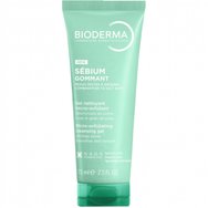 Bioderma Sebium Gommat Micro-Exfoliating Cleansing Gel 75ml - Хидратиращ почистващ и ексфолиращ гел за комбинирана до мазна кожа за сияйна кожа