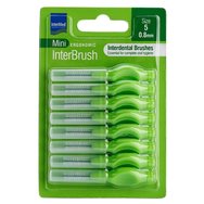 Intermed Ergonomic InterBrush Mini 8 бр Size 5 - 0.8mm - Интердентални четки със зелена дръжка Intermed Ergonomic InterBrush Mini 8 бр Size 5 - 0.8mm - Интердентални четки със зелена дръжка