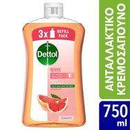 Dettol Liquid Soap Grapefruit Refill Алтернативен антибактериален течен крем сапун за ръце с грейпфрут 750ml