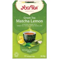 Yogi Tea Matcha Lemon 17 Teabags (17 сашета x 1,8g) - Билкова напитка с ароматна лимонена трева и лайм за съживяване и хармония