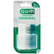 Gum Promo Soft Picks Original Toothpick Large 50 бр - Безжични клечки за зъби за чувствителни венци