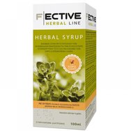 Fective Herbal Line Syrup Kids Sugar Free Сироп за деца, който омекотява сухото и раздразнено гърло 100ml