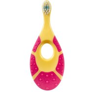 Jordan Step By Step Extra Soft 0-2 Years Toothbrush 1 бр - Жълто / Фуксия - Бебешка мека четка за зъби, подходяща от 0 до 2 години