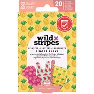 Wild Stripes Kids Finger Stripes Хипоалергенни лепящи детски пластири за покриване и защита на малки рани, нежни към кожата за оптимално заздравяване, 20 броя