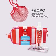 Aloe Colors Promo Strawberry Hair & Body Mist 100ml & Peptide With Sun Protection Lip Balm 15ml & Eye Patches 1 брой & Подарък Summer Mesh Bag & Подарък несесер 1 брой
