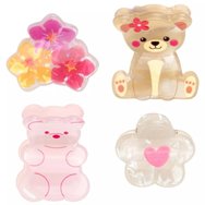 Invisibobble Clipstar Kids Bearly Bloomed Детски щипки за коса с различни дизайни 4 броя Invisibobble Clipstar Kids Bearly Bloomed Детски щипки за коса с различни дизайни 4 броя