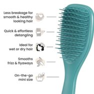 Tangle Teezer The Mini Ultimate Detangler Hairbrush Мини четка за коса за разплитане без чупене и лесна за носене, 1 брой - Mini Transformative Teal Tangle Teezer The Mini Ultimate Detangler Hairbrush Мини четка за коса за разплитане без чупене и лесна за носене, 1 брой - Mini Transformative Teal