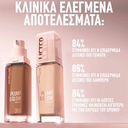 Maybelline Lifter Plump & Glow Spf15 Foundation Хидратиращ Фон дьо тен със Средна Защита, 2% Ниацинамид & Хиалуронова Киселина за Плътна & Сияйна Кожа през Целия Ден 30ml - 102 Maybelline Lifter Plump & Glow Spf15 Foundation Хидратиращ Фон дьо тен със Средна Защита, 2% Ниацинамид & Хиалуронова Киселина за Плътна & Сияйна Кожа през Целия Ден 30ml - 102