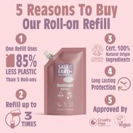 Salt Of The Earth Roll-On Deodorant 225ml Refill - Lavender & Vanilla