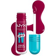 Nyx Professional Makeup Lip Iv Hydrating Gloss Stain Хидратиращ гланц за устни с ефект stain за 12 часа с интензивен блясък и наситен цвят 5ml - 19 Magenta Mist