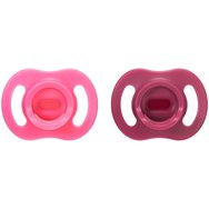 Tommee Tippee Ultrta Light Stay Put Orthodontic Silicone Soother 6-18m, 2 бр - Лилаво / Фуксия - Ортодонтски силиконови залъгалки за перфектно прилягане и меко усещане