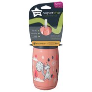 Tommee Tippee SuperStar Bacshield Insulated Straw Cup 12m+ Образователна термо чаша със сламено розово за малки деца 266ml