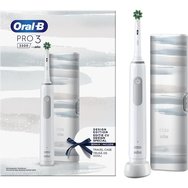 Oral-B PRO 3 3500 White Edition 360° Gum Pressure Control Electric Toothbrush 1 брой и подаръчен калъф за пътуване 1 брой