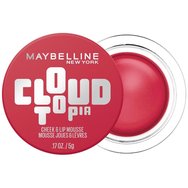 Maybelline Cloudtopia Cheek & Lip Mousse Матов мус за бузи и устни с лека текстура и наситен цвят 5g - 02 Etheral Rouge Maybelline Cloudtopia Cheek & Lip Mousse Матов мус за бузи и устни с лека текстура и наситен цвят 5g - 02 Etheral Rouge
