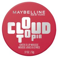 Maybelline Cloudtopia Cheek & Lip Mousse Матов мус за бузи и устни с лека текстура и наситен цвят 5g - 02 Etheral Rouge Maybelline Cloudtopia Cheek & Lip Mousse Матов мус за бузи и устни с лека текстура и наситен цвят 5g - 02 Etheral Rouge
