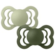 Bibs Supreme Silicone Soother 0m+ Симетрична силиконова залъгалка, подходяща за бебета от раждането 2 броя - Sage / Hunter Green Bibs Supreme Silicone Soother 0m+ Симетрична силиконова залъгалка, подходяща за бебета от раждането 2 броя - Sage / Hunter Green