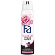 Fa Fresh & Dry Invisible Sensitive Rose & Hawthorne 72h Anti-Perspirant Spray 150ml - Дамски антиперспирант спрей с 72-часова защита с аромат на роза