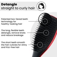 Tangle Teezer The Ultimate Detangler Straight & Curly Hairbrush Четка за лесно разплитане за силна и къдрава коса 1 брой - Devil Wears Prada Red