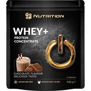 Go On Nutrition Whey+ Concentrate Protein Chocolate 450g - Висококачествена напитка WPC суроватъчен протеин концентрат хранителна добавка за покачване на мускули със страхотен вкус на шоколад