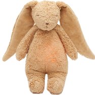 Moonie 2.0 The Ultimate 8 in 1 Baby Sleep Aid Презареждащо се помощно средство за сън със запис на звук & сензор за плач от органичен памук 1 брой - Cappucino Bunny