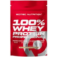 Scitec Nutrition 100% Whey Protein Professional 1000g - White Chocolate - Хранителна добавка с чист суроватъчен протеин, обогатен с аминокиселини