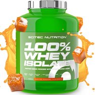 Scitec Nutrition 100% Whey Isolate Хранителна добавка със 100% изолиран суроватъчен протеин с добавени аминокиселини, с вкус на солен карамел 1816g - Salted Caramel