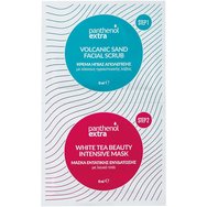 Medisei Panthenol Extra Volcanic Sand Facial Scrub 8ml & White Tea Beauty Intensive Mask 8ml Medisei Panthenol Extra Volcanic Sand Facial Scrub 8ml & White Tea Beauty Intensive Mask 8ml