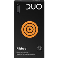 Duo Ribbed Condoms 12 бр