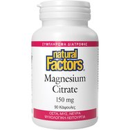 Natural Factors Magnesium Citrate 150mg 90caps Natural Factors Magnesium Citrate 150mg 90caps