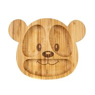 OLABamboo Teddy Bear Bamboo Plate with Suction Base 1 брой