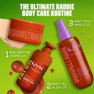 Nyx Professional Makeup Hair & Body Fragrance Mist Хидратиращ спрей за коса & тяло с аромат на карамел & шамфъстък 80ml - Caramelt Mami