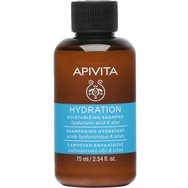 Apivita Hydration Moisturizing Shampoo with Hyaluronic Acid & Aloe Travel Size 75ml