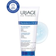 Uriage Bariederm Cica with Copper - Zinc Cleansing Gel 200ml - Почистващ гел за лице & тяло без аромат & сапуни, подходящ за раздразнена & отслабена кожа