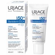 Uriage Bariederm-Cica With Cu-Zn Cream Spf50+, 40ml - Защитен регенериращ крем с много висока защита, идеален за чуплива кожа