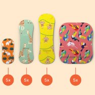 Wild Stripes Kids Sensitive Хипоалергенни лепящи детски пластири за покриване и защита на малки рани, нежни към кожата за оптимално заздравяване, 20 броя Wild Stripes Kids Sensitive Хипоалергенни лепящи детски пластири за покриване и защита на малки рани, нежни към кожата за оптимално заздравяване, 20 броя