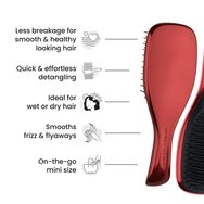 Tangle Teezer The Ultimate Detangler Mini Straight & Curly Hairbrush Четка за лесно разплитане за силна и къдрава коса 1 брой - Devil Wears Prada Red Tangle Teezer The Ultimate Detangler Mini Straight & Curly Hairbrush Четка за лесно разплитане за силна и къдрава коса 1 брой - Devil Wears Prada Red